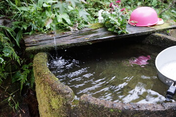 田舎の貯め水