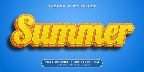 Wall Mural - Text Effects 3D Summer, Editable Text Style