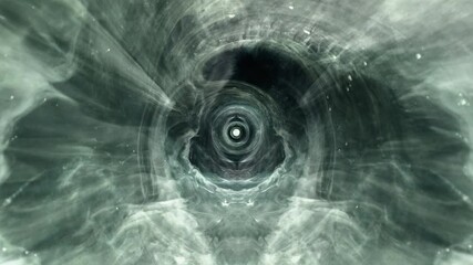 Wall Mural - abstract hyperspace tunnel through space and time animation. 4k 3d loop sci-fi interstellar travel t