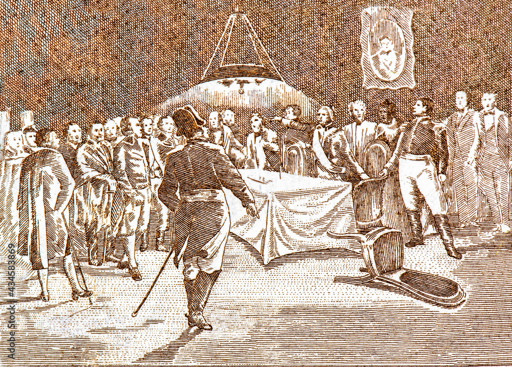 Triangle Symbol for Blind, Independence from Spain , 14 de Mayo de 1811 ...