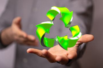 Concept of recycling - 3d rendering ecology