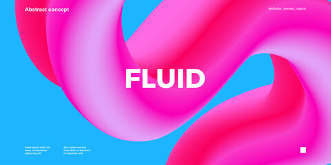 Wall Mural - Trendy design template with fluid and liquid shapes. Abstract gradient backgrounds. Applicable for covers, websites, flyers, presentations, banners. Vector illustration.