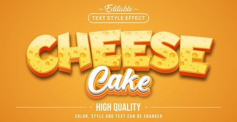 Poster - Editable text style effect - Cheese Cake text style theme.