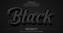 Editable Text Style Effect - Black Text Style Theme.