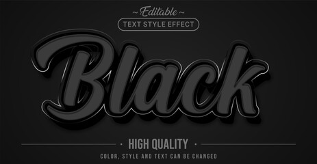 Leinwandbilder - Editable text style effect - Black text style theme.