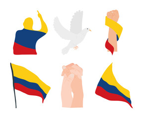 Poster - colombia icon collection