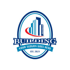 Sticker - real estate logo , building vector