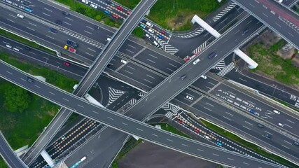 Canvas Print - 高速道路の空撮　ジャンクション