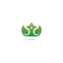 green with crown logo design icon inspiration