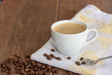 Fototapeta Kuchnia - Cappuccino (Italian Version of Espresso based coffee) is very famous all around the world