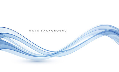 Wall Mural - Vector abstract colorful flowing wave lines isolated on white background. Design element for technology, science, modern concept.