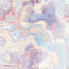 Fototapete - Vector image with imitation of grunge datamoshing texture.