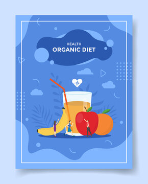 healthy organic diet for template of banners, flyer, books cover, magazine with liquid shape flat style vector