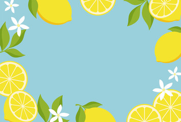 vector background with lemons for banners, cards, flyers, social media wallpapers, etc.