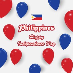 Wall Mural - vector illustration for happy independence day - Philippines