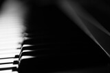 Fototapeta Przestrzenne - Piano. Black and white keys