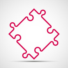 Aufkleber - Puzzle piece icon. Abstract background. illustration