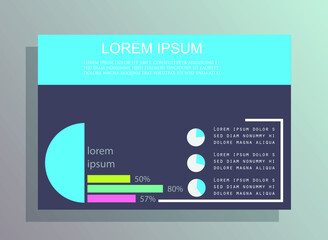 Brochure for business reports, cover layout and infographics