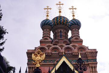 Wall Mural - Domes of the Russian Orthodox Church of the Nativity in Florence, Italy