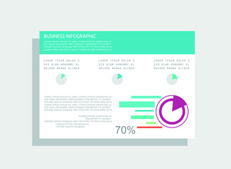 Brochure for business reports, cover layout and infographics