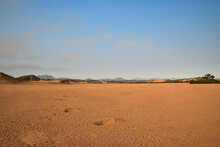 Impressive Red Desert Landscape, Blue Sky, Namibian Nature