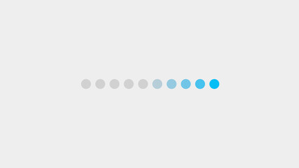Simple dot flat loading screen on white background