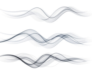 Wall Mural - vector abstract flowing wave lines isolated on white background. design element for technology, scie