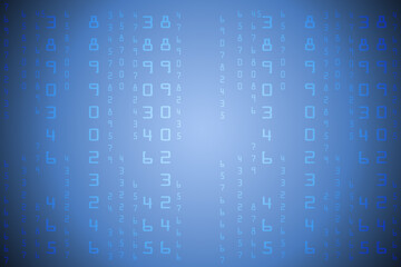 abstract futuristic cyberspace with binary number code, matrix background with digits. design vector