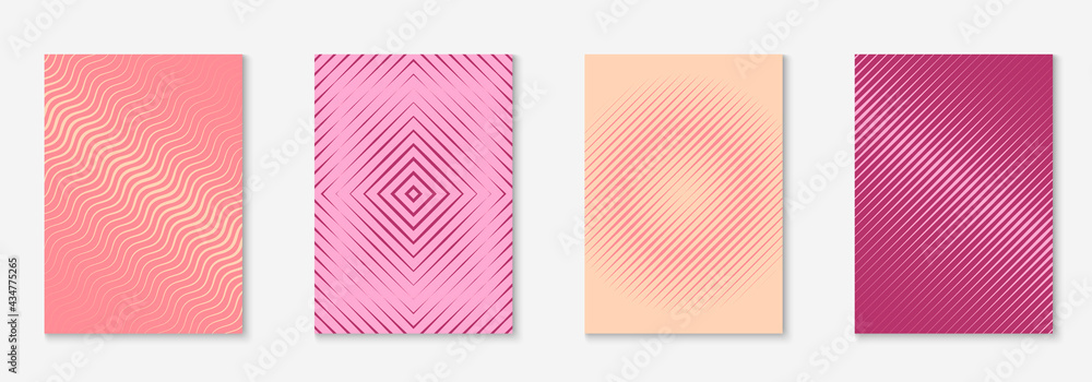 Modern catalog with minimalist geometric line and trendy shapes. - obrazy, fototapety, plakaty 