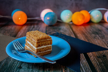 Celebration with honey cake