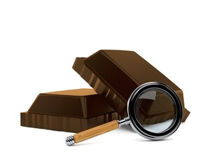 Poster - Chocolate with magnifying glass