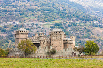 Fototapete - Fenis Castle, Valle d'aosta, Italy