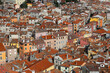 Piękny wakacyjny widok na stare miasto i czerwone dachy w Chorwacji. 