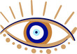 evil eye vector - symbol of protection - blue turkish