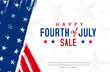 © Tajuddin - Happy Fourth of July, since 1776 USA Independence day celebration design on grunge American vintage flag background use for sale banner, discount banner, advertisement banner, social media, etc.