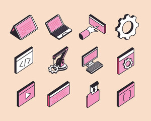 Web development icon set