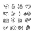 © nitichai_8 - Covid-19 and coronavirus Icons set,Vector