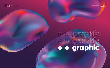 Wall Mural - 3d background with gradient geometric shapes. eps10 vector.