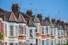Tow Of Traditional Victorian Terraced Houses Around Crouch End Area In London
