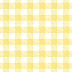 Wall Mural - Lemon yellow gingham check pattern. Seamless spring summer vichy background graphic vector for oilcloth, tablecloth, picnic blanket, scrapbook, other modern everyday fashion paper or textile print.