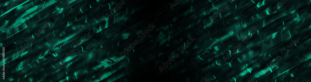 Amazing abstract dark green texture. 3d vertical banner emerald royal color. Oil marble picture with glowing effect. Wavy fluid trendy modern background. Ad summer tropical sale. Fresh design frame BG - obrazy, fototapety, plakaty 