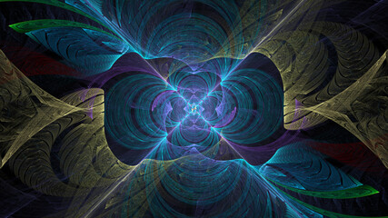 Wall Mural - 3d effect - abstract fractal pattern