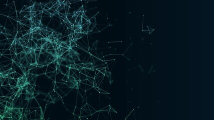 Plexus abstract network business technology science background loop. 
Abstract motion transform illustration background with shimmering light