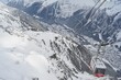 View from the top of Mont Blanc and the valley of Chamonix. France best winter destinations. 