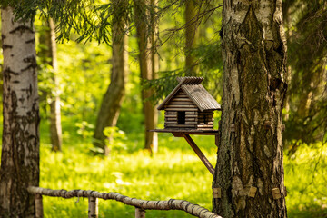 wooden bird house