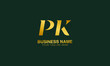 PK P K initial logo | initial based abstract modern minimal creative logo, vector template image. luxury logotype logo, real estate homie logo. typography logo. initials logo.
