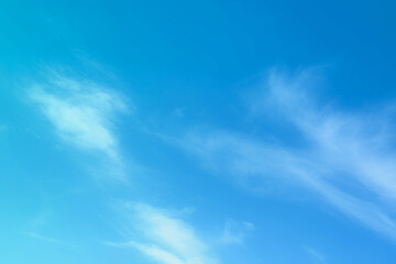 Wall Mural - blue sky with beautiful natural white clouds