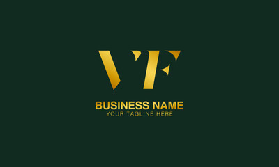 VF V  F initial logo | initial based abstract modern minimal creative logo, vector template image. luxury logotype logo, real estate homie logo. typography logo. initials logo.