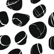 Abstract Vector Nature Backgroung Relax Stones. Hand Drawn Pattern Rocks for Massage. Fashion Illustration Black and White Spa Texture 