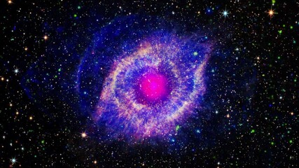 Wall Mural - loop space flight deep space exploration travel to helix nebula also known as ngc 7293 or caldwell 6